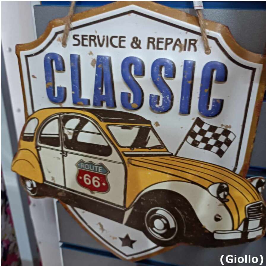 placa metálica decorativa modelo service & repair classic – 30x29cm