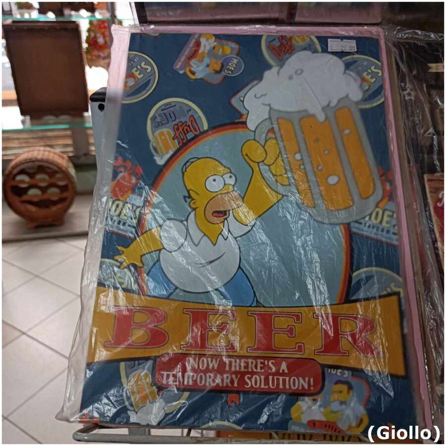 placa mdf decorativa modelo os simpsons homer beer – 30x20cm