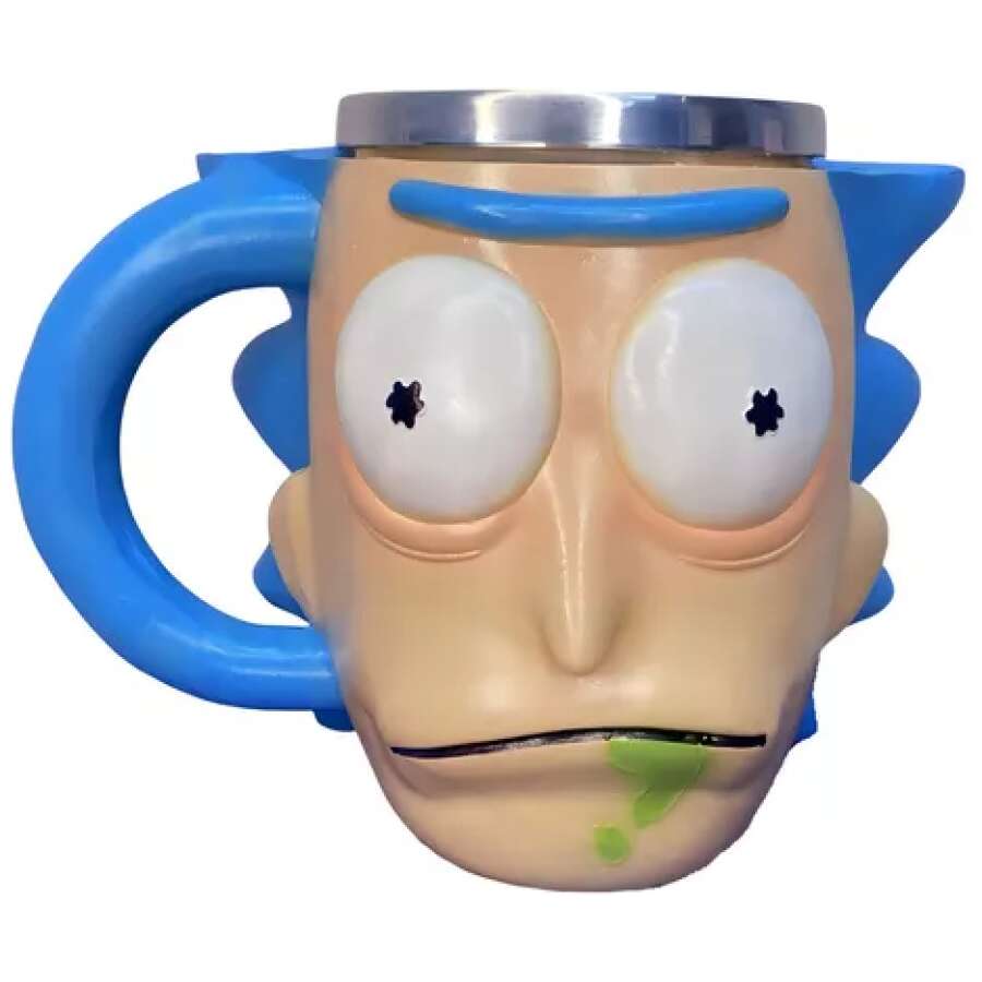 Caneca Rick Sanchez 3d Rick And Morty Em Resina Coleção Cor Azul-celeste